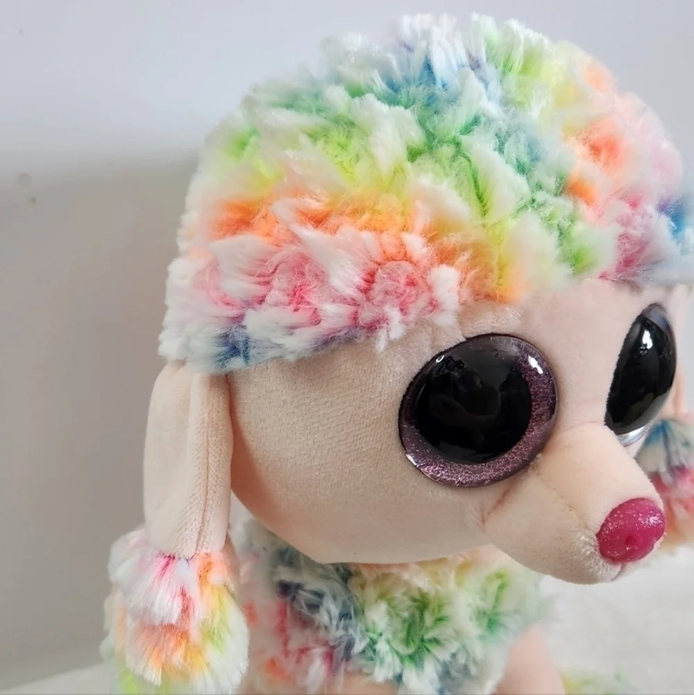 Ty Rainbow Beanie Boos Poodle Dog 10